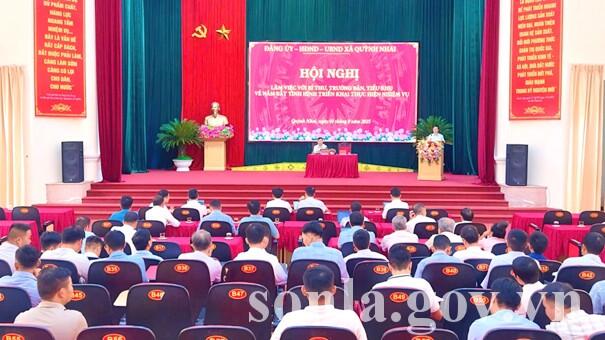 Quỳnh Nhai tổ chức Hội nghị nắm bắt tình hình triển khai nhiệm vụ